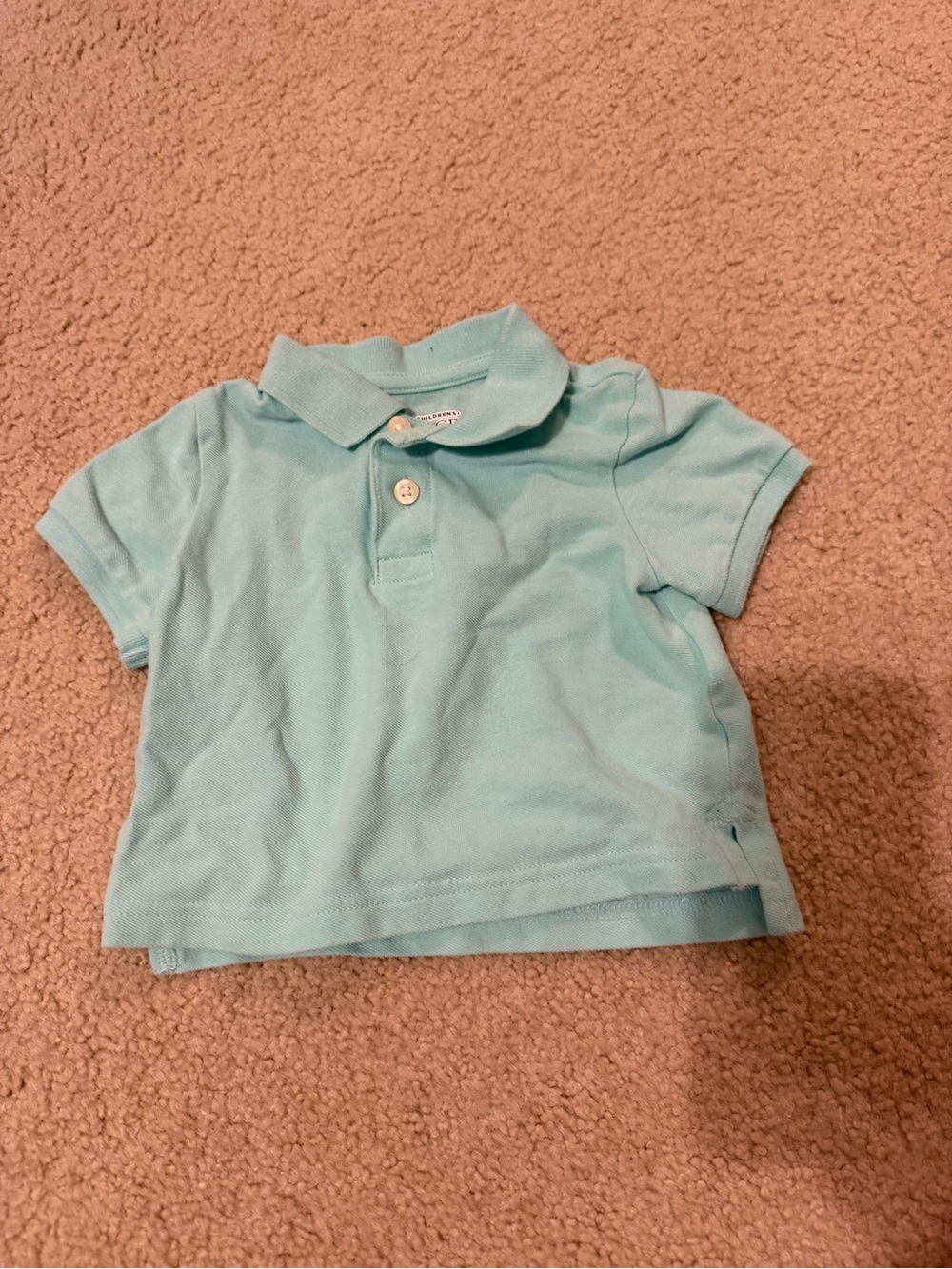 9-12 Months The Children’s Place Collared Short Sleeve Polo Shirt Solid Teal